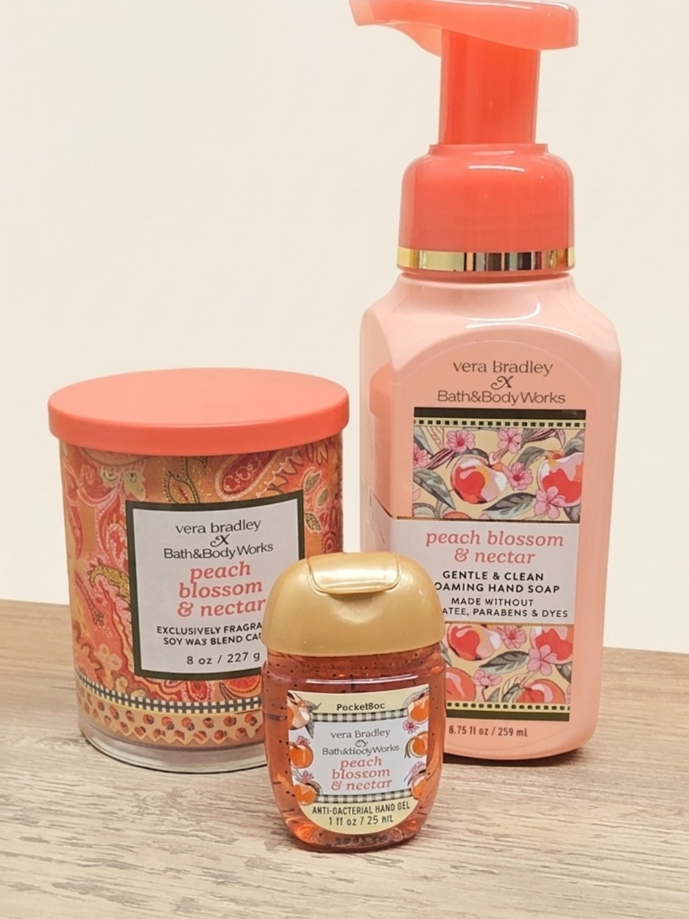 Bath & Body Works x Vera Bradley Peach Blossom & Nectar Set